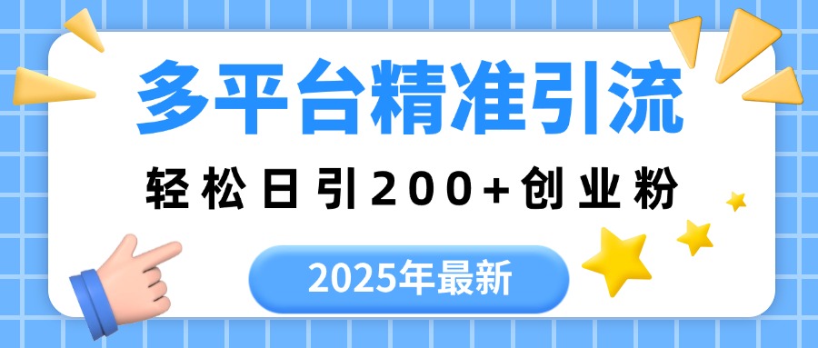 2025年最新多平台精准引流，轻松日引200+-小白资源网