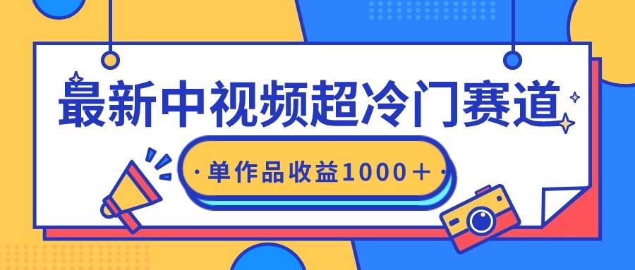 最新中视频超冷门赛道，轻松过原创，单条视频收益1000＋-小白资源网