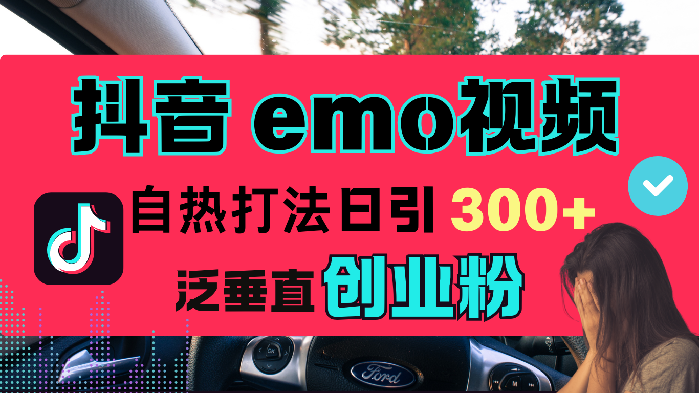 抖音“EMO视频”自热流打法，日引300+泛垂直创业粉-小白资源网