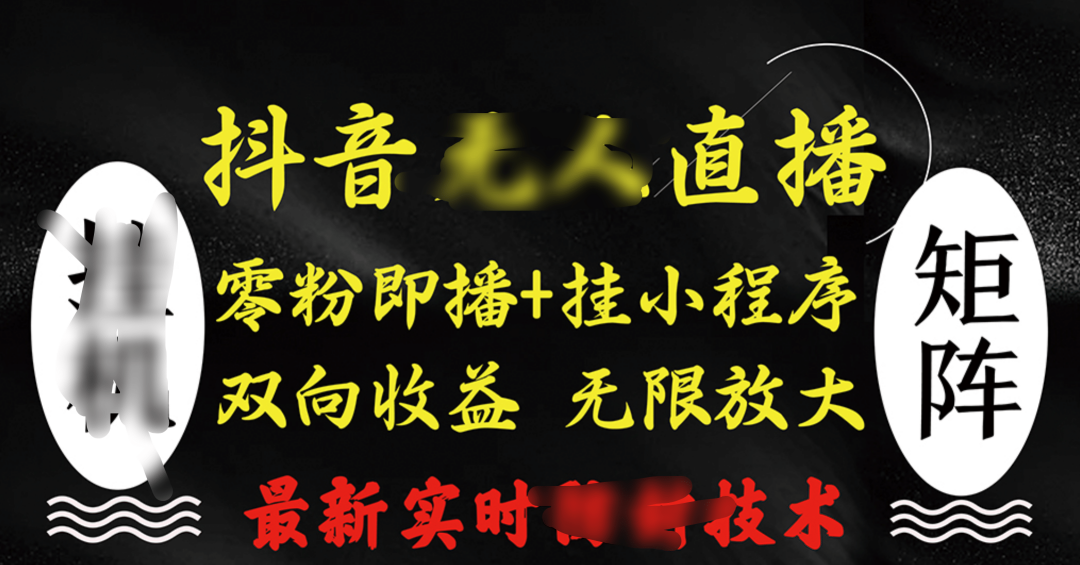 抖音无人直播最新独家玩法,小雪花+撸音浪双向收益,可矩阵放大-小白资源网