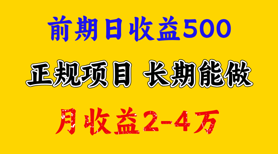 一天收益500+，上手熟悉后赚的更多，事是做出来的，任何项目只要用心，必有结果-小白资源网