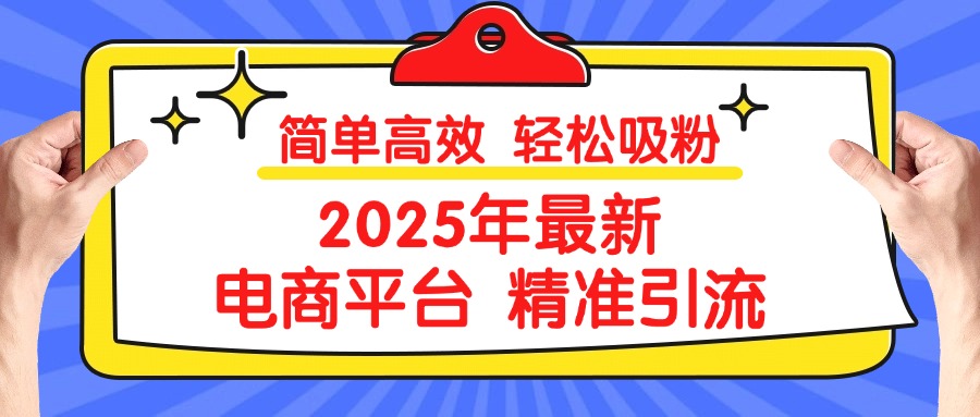 2025年最新电商平台精准引流 简单高效 轻松吸粉-小白资源网