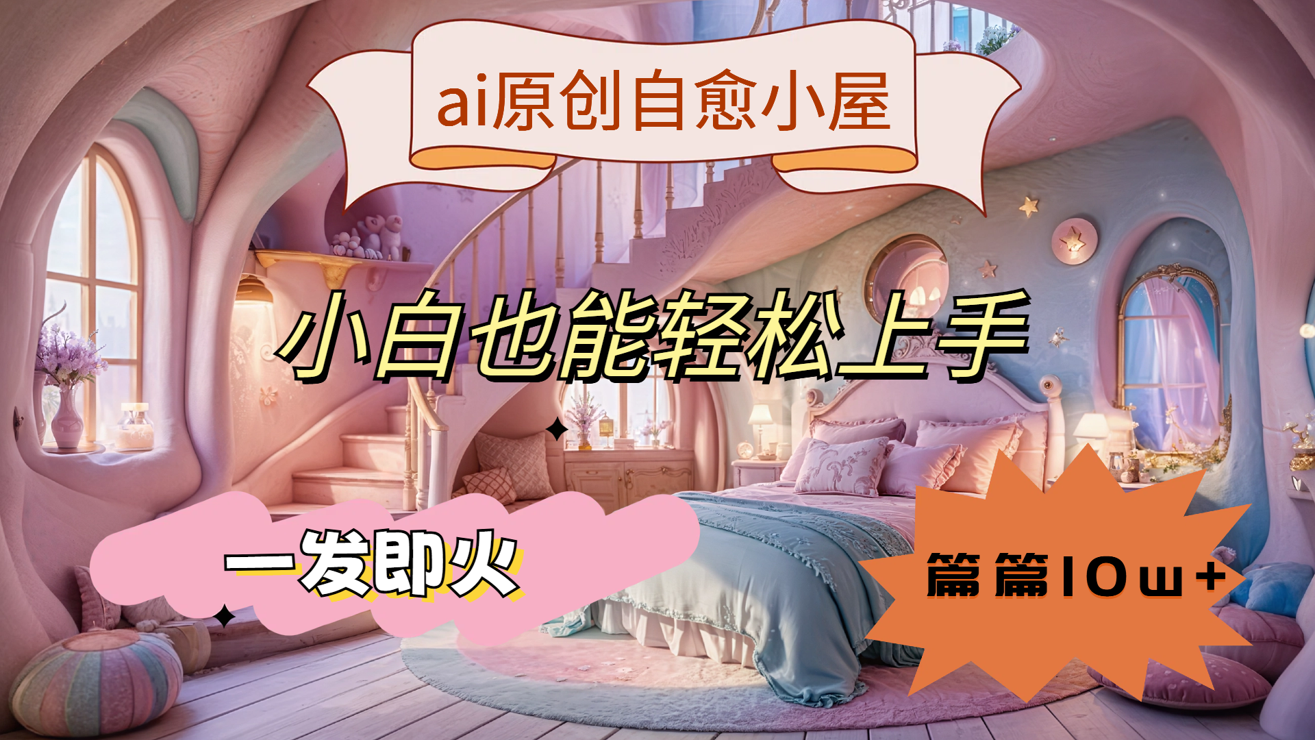ai原创治愈小屋，小白也能轻松上手，一发即火，篇篇10w+-小白资源网