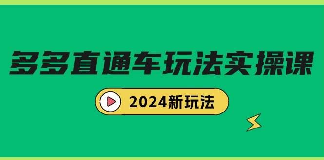 多多直通车玩法实战课,2024新玩法(7节课)-小白资源网