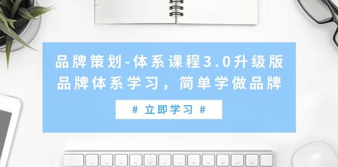 品牌策划-体系课程3.0升级版，品牌体系学习，简单学做品牌（高清无水印）-小白资源网