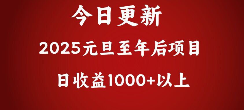 翻身项目，日收益1000+以上-小白资源网