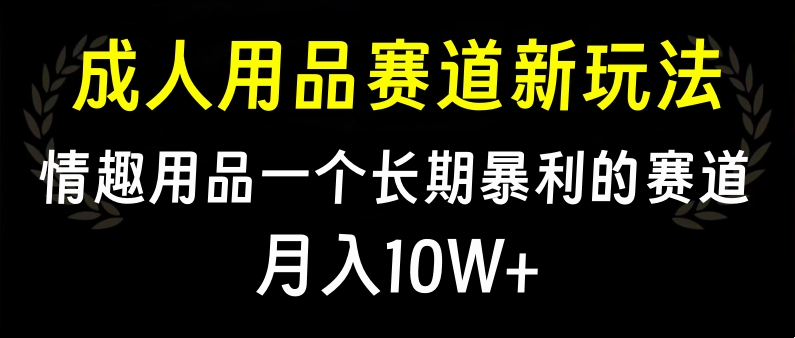 大人用品赛道新玩法，情趣用品一个长期暴利的赛道，月入10W+-小白资源网