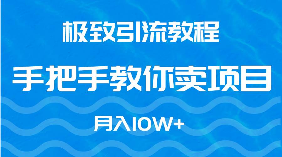极致引流教程，手把手教你卖项目，月入10W+-小白资源网