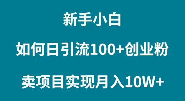 新手小白如何通过卖项目实现月入10W+-小白资源网