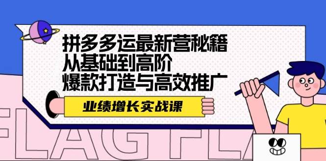 拼多多运最新营秘籍：业绩 增长实战课，从基础到高阶，爆款打造与高效推广-小白资源网