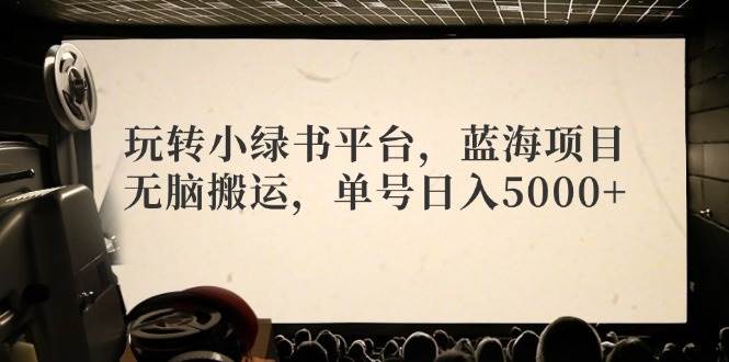 玩转小绿书平台，蓝海项目，无脑搬运，单号日入5000+-小白资源网