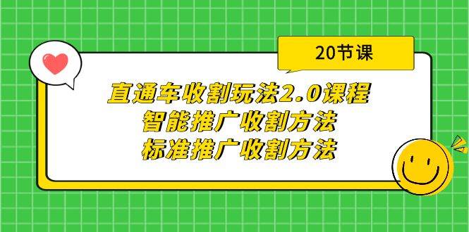 直通车收割玩法2.0课程：智能推广收割方法+标准推广收割方法（20节课）-小白资源网
