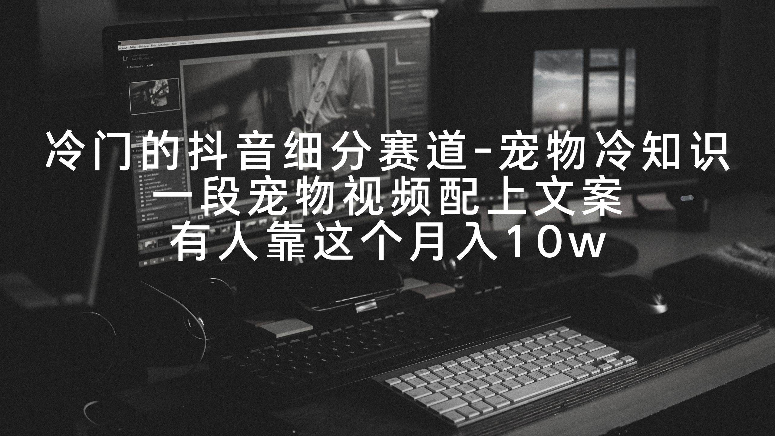冷门的抖音细分赛道-宠物冷知识，一段宠物视频配上文案，有人靠这个月入10w-小白资源网