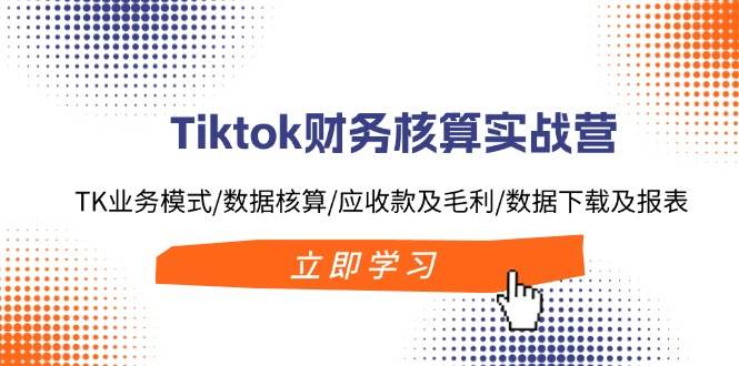 Tiktok财务核算实战营：TK业务模式/数据核算/应收款及毛利/数据下载及报表-小白资源网