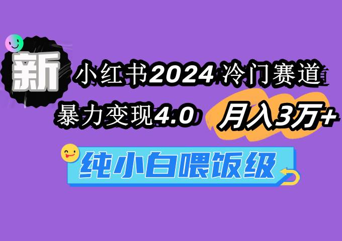 小红书2024冷门赛道 月入3万+ 暴力变现4.0 纯小白喂饭级-小白资源网