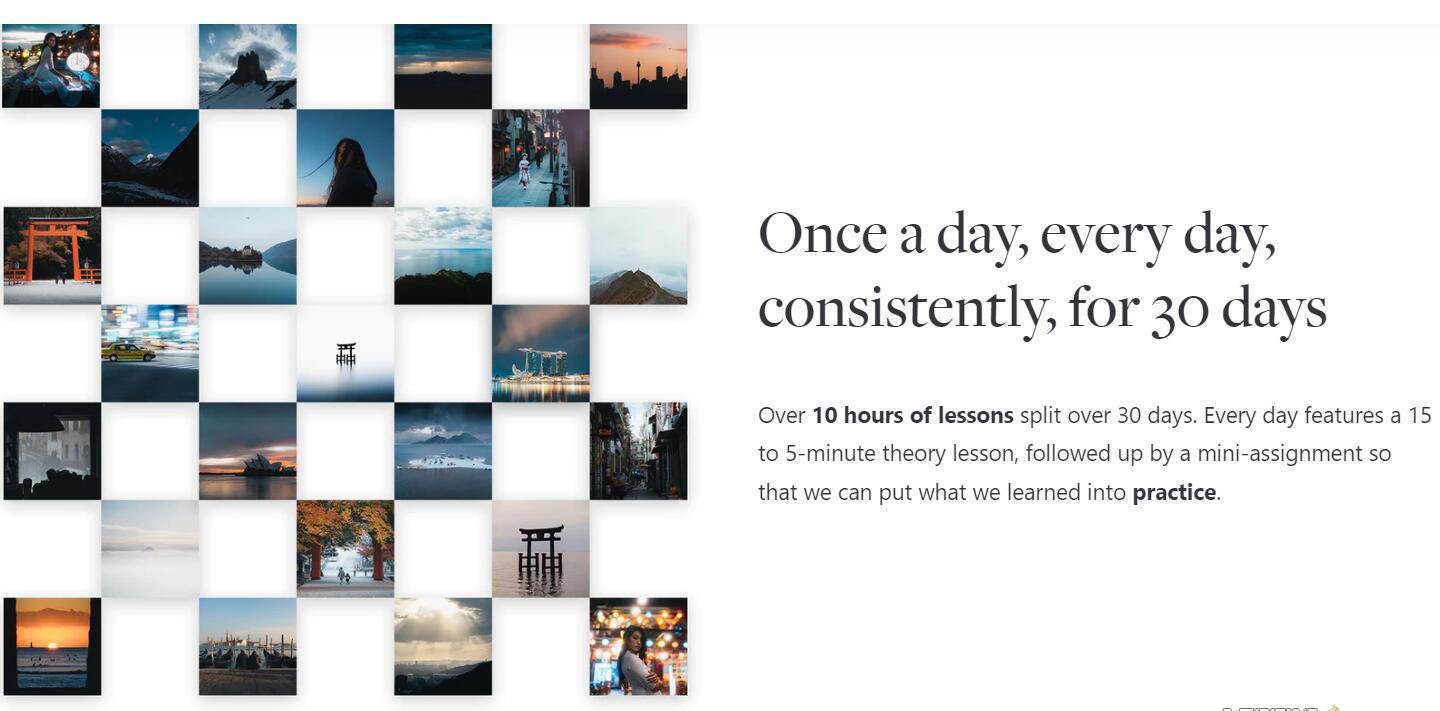 网红摄影师Pat Kay – 30天摄影基础知识加速器教程-30节课-中英字幕-小白资源网