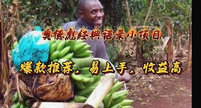 奥德彪经典语录小项目，爆款推荐，易上手，收益高-小白资源网