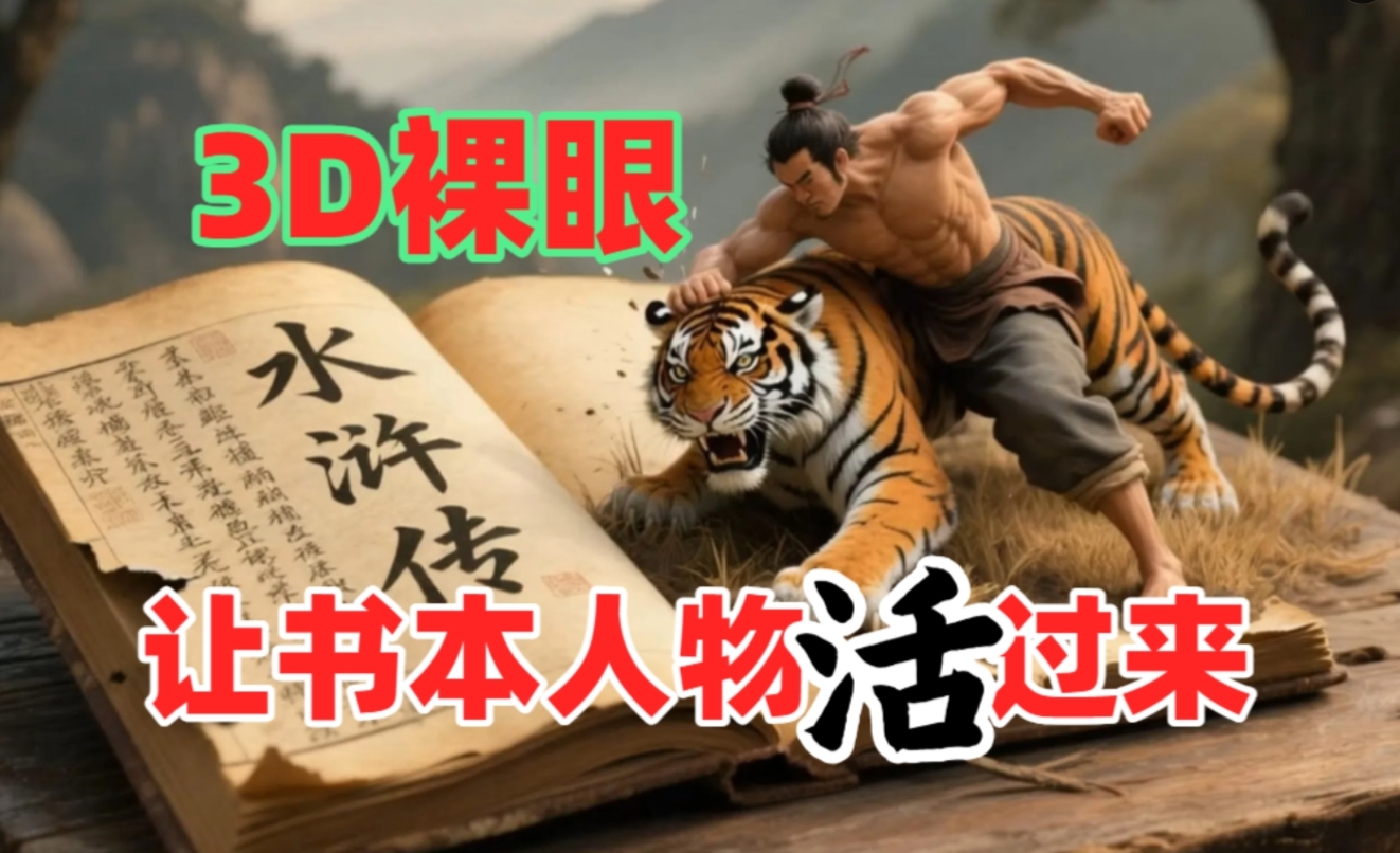 书本人物裸眼3D视频，一条视频收益过千，保姆级教程-小白资源网