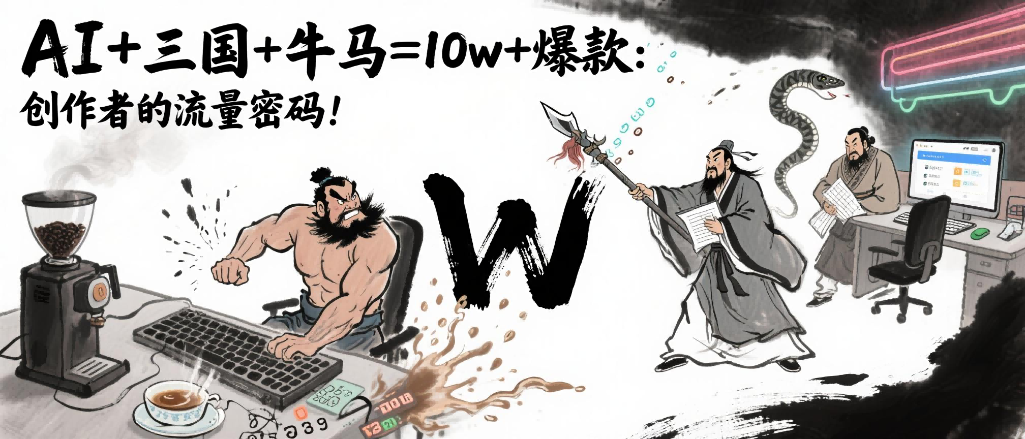 AI+三国+牛马=10w+爆款：创作者的流量密码！-小白资源网