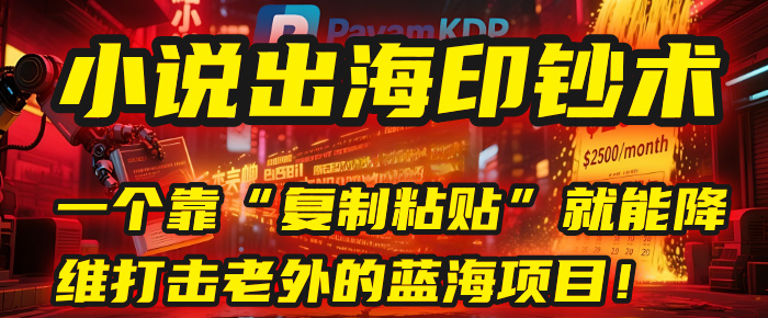 小说出海印钞术：一个靠“复制粘贴”就能降维打击老外的蓝海项目！-小白资源网