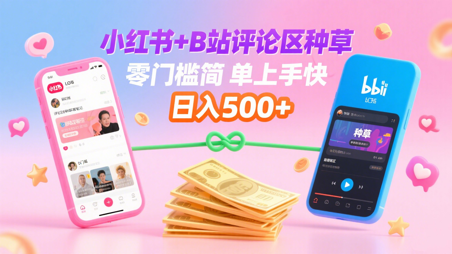 小红书+B站评论区种草，0门槛1分钟一单，只需复制粘贴，日入500+-小白资源网