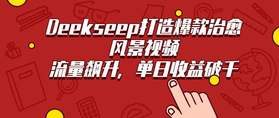 Deekseep打造爆款治愈风景视频，流量飙升，单日收益破千-小白资源网