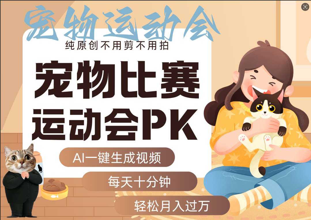 AI萌宠运动员跳水 射击  篮球  足球比赛   每天十分钟 附详细提示词文案库  代替做素材 卖提示词 卖虚拟资料  卖宠物产品 做宠物私人定制产品  带徒弟 带陪跑 卖课  创作者分成 月入5W+-小白资源网