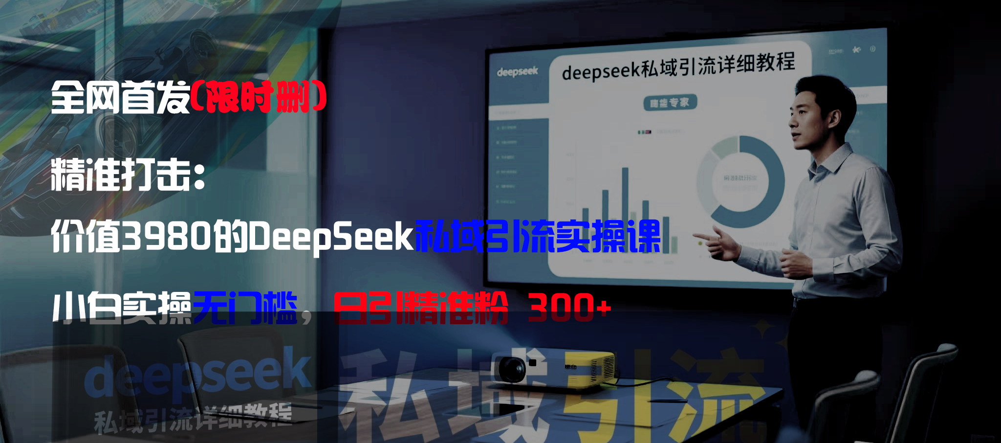 全网首发（限时删）精准打击：价值3980的DeepSeek私域引流实操课，小白实操无门槛，日引精准粉300+-小白资源网