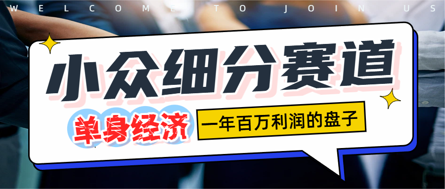 单身经济赛道，一天1000+-小白资源网